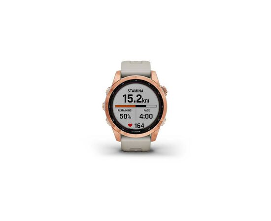 Смарт-годинник Garmin fenix 7S Sol,Rose Gold w/Light Sand Band, GPS (010-02539-11), зображення 4