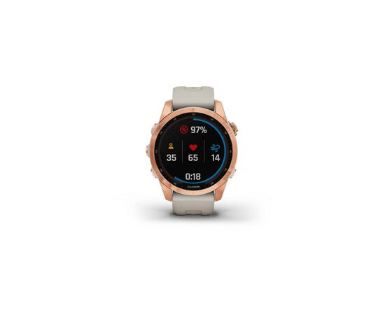 Смарт-годинник Garmin fenix 7S Sol,Rose Gold w/Light Sand Band, GPS (010-02539-11), зображення 6