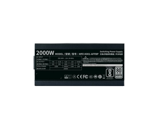Блок питания CoolerMaster 2000W M2000 Platinum (MPZ-K001-AFFBP-EU), изображение 8 Блок питания CoolerMaster 2000W M2000 Platinum (MPZ-K001-AFFBP-EU), изображение 8