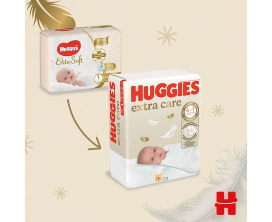 Подгузники Huggies Extra Care 2 (3-6 кг) M-Pack 164 шт (5029054234778_5029053549637), изображение 4 Подгузники Huggies Extra Care 2 (3-6 кг) M-Pack 164 шт (5029054234778_5029053549637), изображение 4
