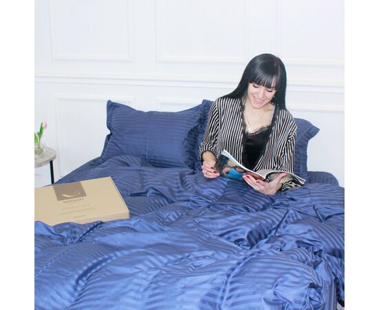 Постельное белье MirSon Satin Stripe 30-0020SmokyBlue 160х220 Семейный (2200005255384), изображение 7 Постельное белье MirSon Satin Stripe 30-0020SmokyBlue 160х220 Семейный (2200005255384), изображение 7