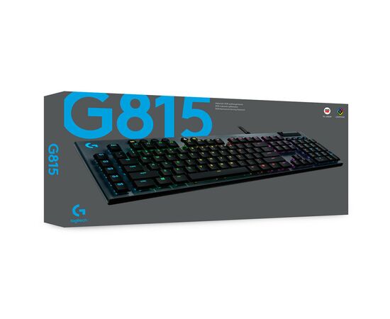 Клавиатура Logitech G815 Lightsync RGB Mechanical GL Tactile USB UA Black (920-008992), изображение 7 Клавиатура Logitech G815 Lightsync RGB Mechanical GL Tactile USB UA Black (920-008992), изображение 7