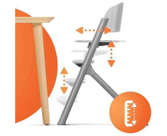 Стульчик для кормления Kinderkraft Igee Cloudy Grey (5902533919062), изображение 10 Стульчик для кормления Kinderkraft Igee Cloudy Grey (5902533919062), изображение 10