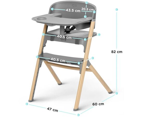 Стульчик для кормления Kinderkraft Igee Cloudy Grey (5902533919062), изображение 11 Стульчик для кормления Kinderkraft Igee Cloudy Grey (5902533919062), изображение 11