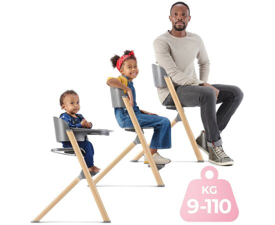 Стульчик для кормления Kinderkraft Igee Cloudy Grey (5902533919062), изображение 6 Стульчик для кормления Kinderkraft Igee Cloudy Grey (5902533919062), изображение 6