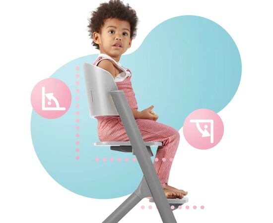 Стульчик для кормления Kinderkraft Igee Cloudy Grey (5902533919062), изображение 8 Стульчик для кормления Kinderkraft Igee Cloudy Grey (5902533919062), изображение 8