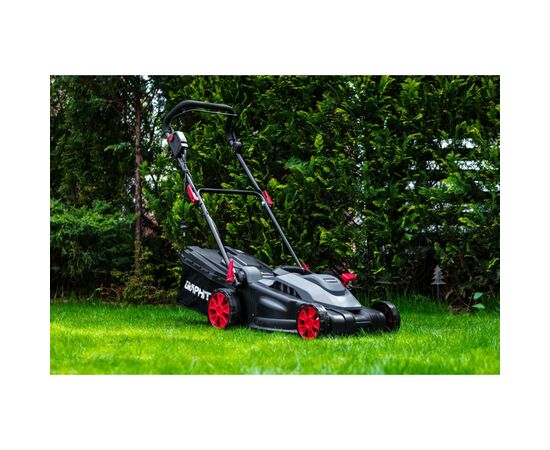 Газонокосилка Graphite 1500Вт, 36см, 35л, 20-50мм, 10.1кг (59G474), изображение 8 Газонокосилка Graphite 1500Вт, 36см, 35л, 20-50мм, 10.1кг (59G474), изображение 8