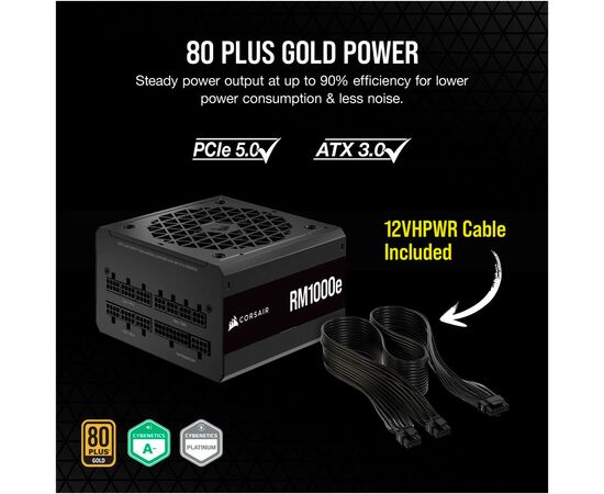 Блок питания Corsair 1000W RM1000e (CP-9020264-EU), изображение 10 Блок питания Corsair 1000W RM1000e (CP-9020264-EU), изображение 10
