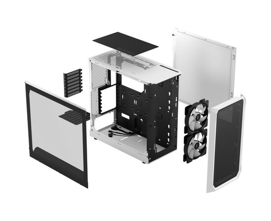 Корпус Fractal Design Focus 2 RGB White TG ClearTint (FD-C-FOC2A-04), изображение 12 Корпус Fractal Design Focus 2 RGB White TG ClearTint (FD-C-FOC2A-04), изображение 12