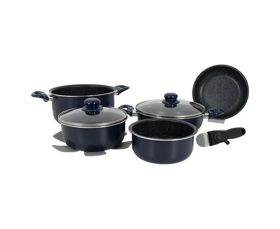 Набір посуду Gimex Cookware Set induction 8 предметів Dark Blue (6977228)