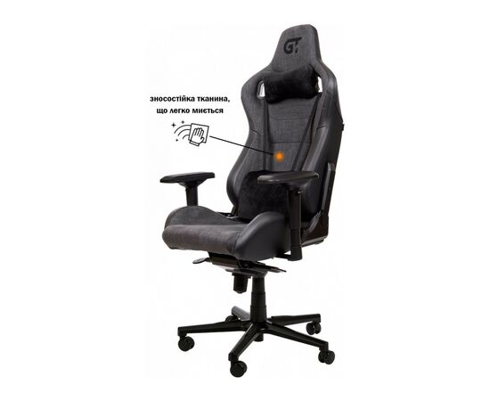 Кресло игровое GT Racer X-8005 Dark Gray/Black, изображение 5 Кресло игровое GT Racer X-8005 Dark Gray/Black, изображение 5