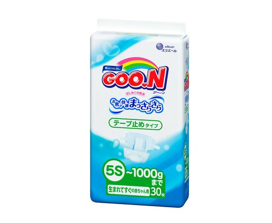 Подгузник GOO.N для маловесных новорожденных 5S до 1 кг 30 шт (753863), изображение 2 Подгузник GOO.N для маловесных новорожденных 5S до 1 кг 30 шт (753863), изображение 2