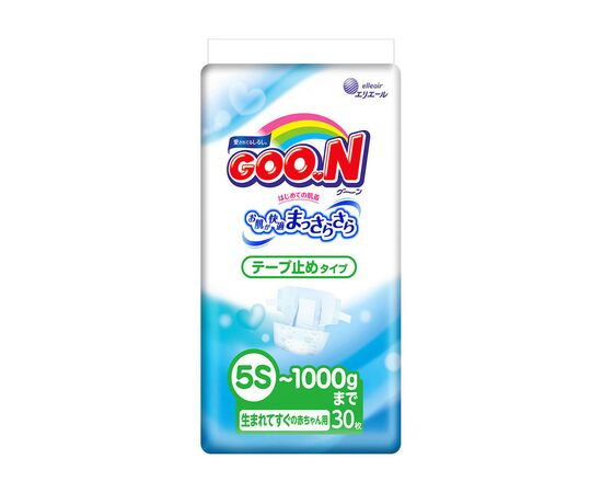 Подгузник GOO.N для маловесных новорожденных 5S до 1 кг 30 шт (753863)