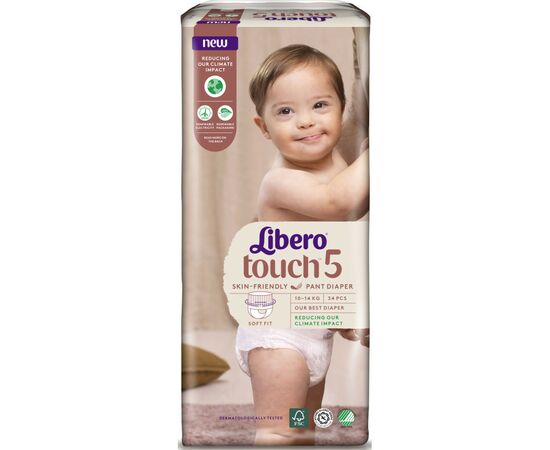 Подгузник Libero Touch 5 10-14 кг 34 шт (7322541092003), изображение 2 Подгузник Libero Touch 5 10-14 кг 34 шт (7322541092003), изображение 2