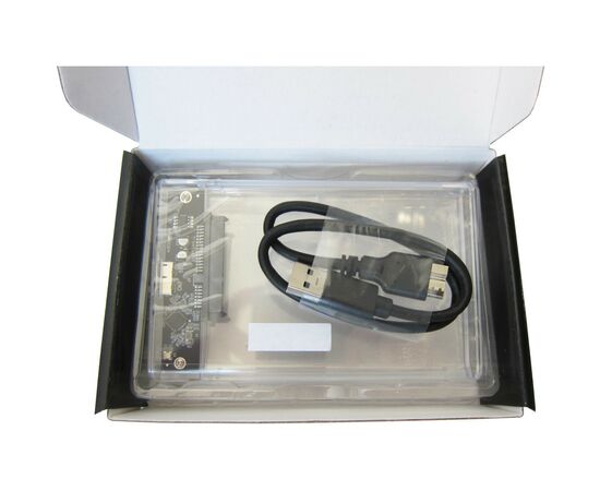 Карман внешний Dynamode 2.5" SATA HDD/SSD USB 3.0 Transparent (DM-CAD-25316), изображение 10 Карман внешний Dynamode 2.5" SATA HDD/SSD USB 3.0 Transparent (DM-CAD-25316), изображение 10