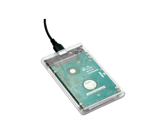 Карман внешний Dynamode 2.5" SATA HDD/SSD USB 3.0 Transparent (DM-CAD-25316), изображение 4 Карман внешний Dynamode 2.5" SATA HDD/SSD USB 3.0 Transparent (DM-CAD-25316), изображение 4