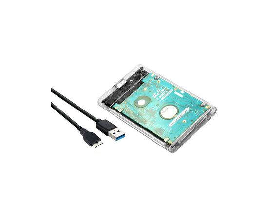 Карман внешний Dynamode 2.5" SATA HDD/SSD USB 3.0 Transparent (DM-CAD-25316), изображение 6 Карман внешний Dynamode 2.5" SATA HDD/SSD USB 3.0 Transparent (DM-CAD-25316), изображение 6