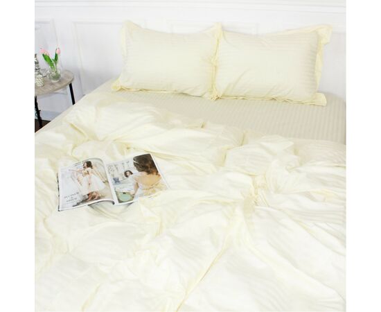 Постельное белье MirSon Satin Stripe 30-0002SoftYellow 160х220 Семейный (2200005247815), изображение 3