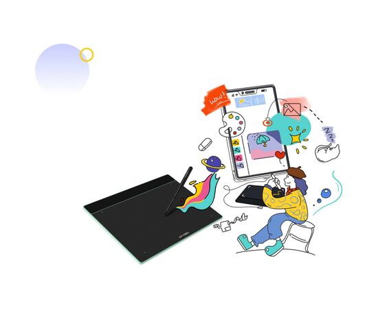 Графический планшет XP-Pen Deco Fun Black (Deco Fun L_BK), изображение 10 Графический планшет XP-Pen Deco Fun Black (Deco Fun L_BK), изображение 10