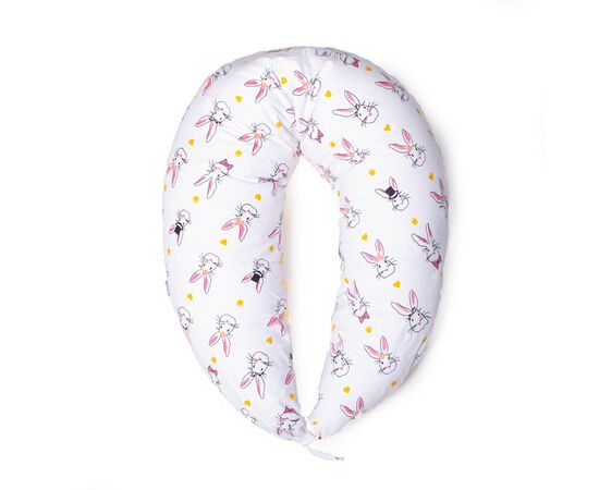Подушка MirSon для беременных и кормления №8336 Print Line 17-0529 Bunnies white Бязь 30х170х20 см (2200006200611), изображение 2 Подушка MirSon для беременных и кормления №8336 Print Line 17-0529 Bunnies white Бязь 30х170х20 см (2200006200611), изображение 2