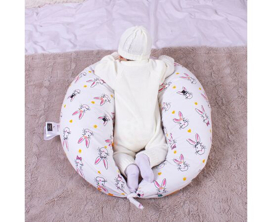 Подушка MirSon для беременных и кормления №8336 Print Line 17-0529 Bunnies white Бязь 30х170х20 см (2200006200611), изображение 8 Подушка MirSon для беременных и кормления №8336 Print Line 17-0529 Bunnies white Бязь 30х170х20 см (2200006200611), изображение 8