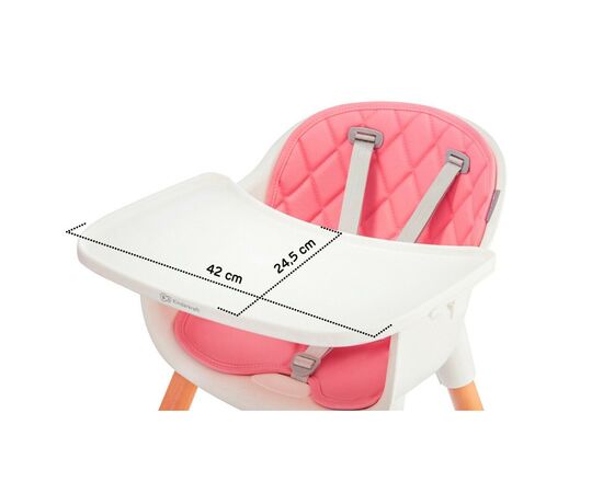 Стілець для годування Kinderkraft Sienna Pink (5902533915132), зображення 10 Стілець для годування Kinderkraft Sienna Pink (5902533915132), зображення 10