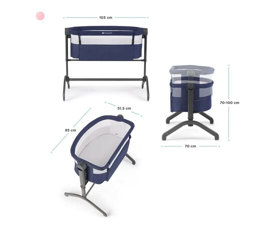 Ліжечко Kinderkraft приставна люлька Bea Navy (5902533917839), зображення 12 Ліжечко Kinderkraft приставна люлька Bea Navy (5902533917839), зображення 12