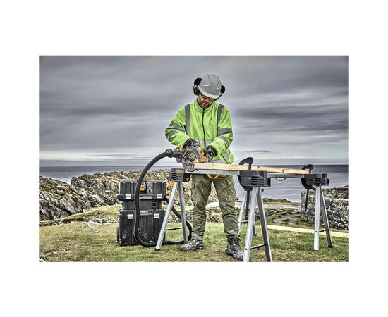 Дисковая пила DeWALT 54В XR FLEXVOLT Li-lon диск 190х30 мм, 2x3Ah, 3.6 кг, кейс TSTAK (DCS578X2), изображение 10 Дисковая пила DeWALT 54В XR FLEXVOLT Li-lon диск 190х30 мм, 2x3Ah, 3.6 кг, кейс TSTAK (DCS578X2), изображение 10