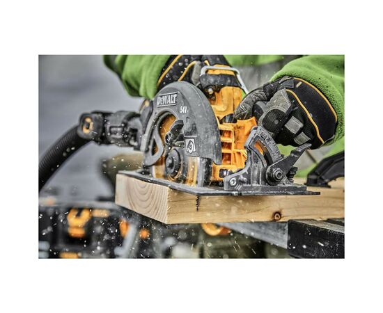 Дисковая пила DeWALT 54В XR FLEXVOLT Li-lon диск 190х30 мм, 2x3Ah, 3.6 кг, кейс TSTAK (DCS578X2), изображение 12 Дисковая пила DeWALT 54В XR FLEXVOLT Li-lon диск 190х30 мм, 2x3Ah, 3.6 кг, кейс TSTAK (DCS578X2), изображение 12