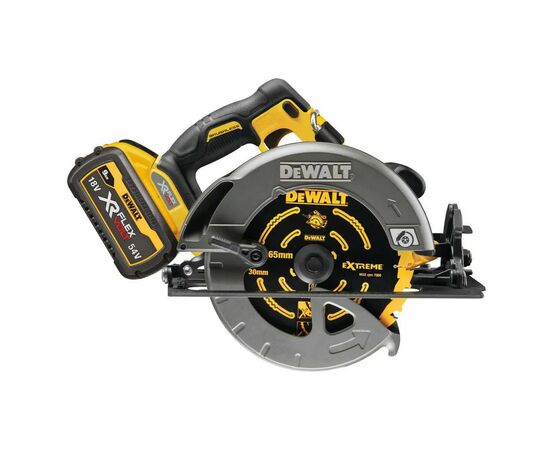 Дисковая пила DeWALT 54В XR FLEXVOLT Li-lon диск 190х30 мм, 2x3Ah, 3.6 кг, кейс TSTAK (DCS578X2), изображение 3 Дисковая пила DeWALT 54В XR FLEXVOLT Li-lon диск 190х30 мм, 2x3Ah, 3.6 кг, кейс TSTAK (DCS578X2), изображение 3