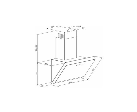 Вытяжка кухонная GRANADO Vivares 1614-1200 black glass (GCH336411), изображение 12 Вытяжка кухонная GRANADO Vivares 1614-1200 black glass (GCH336411), изображение 12
