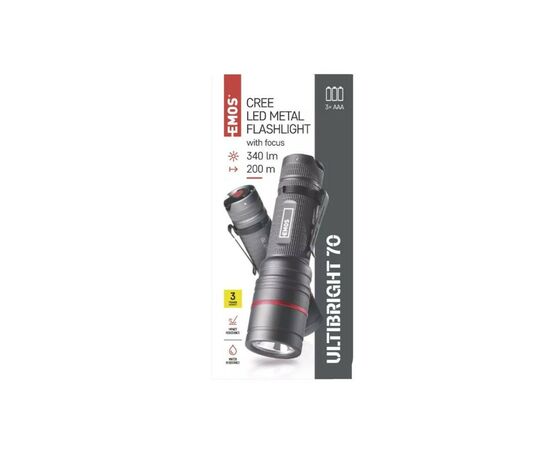 Фонарь EMOS P3170 340Lm 3AAA Metal (P3170), изображение 10 Фонарь EMOS P3170 340Lm 3AAA Metal (P3170), изображение 10