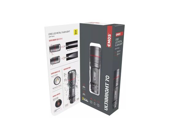 Фонарь EMOS P3170 340Lm 3AAA Metal (P3170), изображение 9 Фонарь EMOS P3170 340Lm 3AAA Metal (P3170), изображение 9