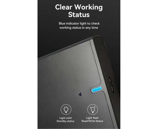 Карман внешний Vention 2.5" HDD/SSD USB 3.0 Micro-B Black (KPAB0), изображение 10 Карман внешний Vention 2.5" HDD/SSD USB 3.0 Micro-B Black (KPAB0), изображение 10