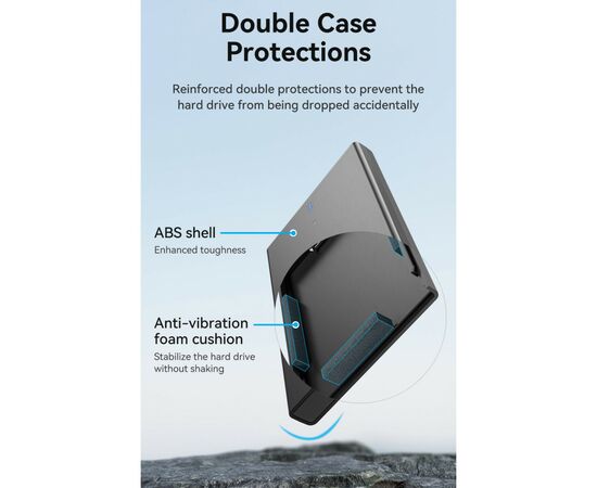 Карман внешний Vention 2.5" HDD/SSD USB 3.0 Micro-B Black (KPAB0), изображение 6 Карман внешний Vention 2.5" HDD/SSD USB 3.0 Micro-B Black (KPAB0), изображение 6