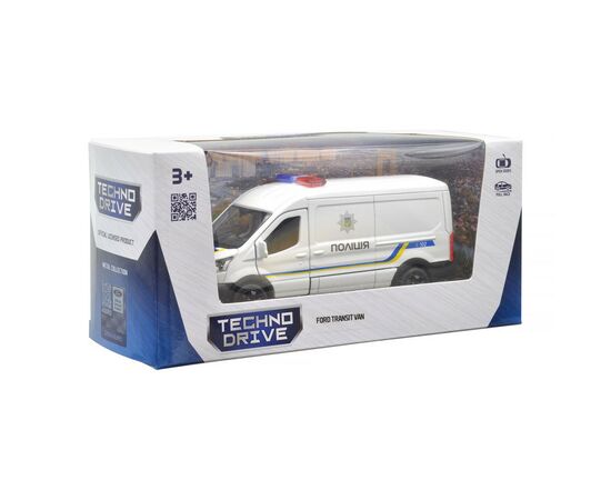 Машина Techno Drive Ford Transit Van Полиция (250343U), изображение 2 Машина Techno Drive Ford Transit Van Полиция (250343U), изображение 2