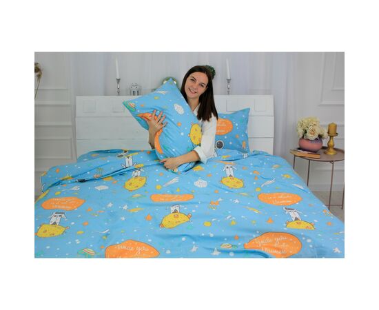 Постельное белье MirSon Бязь Ranforce Elite 17-0426 Little astronaut Евро (2200004677125), изображение 3