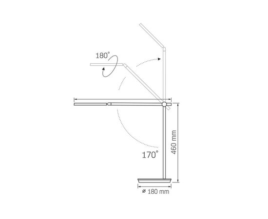 Настольная лампа Videx LED 20W 4100K 220V White (VL-TF15W / 26905), изображение 8