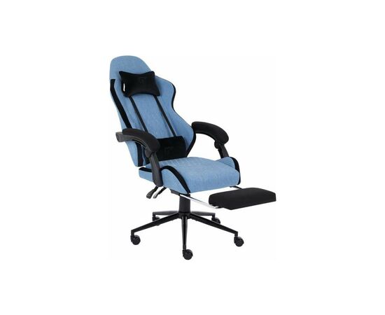 Крісло ігрове GT Racer X-2324 Light Blue/Black (X-2324 Fabric Light Blue/Black Suede), зображення 5 Крісло ігрове GT Racer X-2324 Light Blue/Black (X-2324 Fabric Light Blue/Black Suede), зображення 5