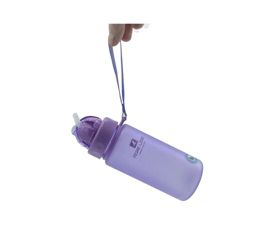Бутылка для воды Casno 400 мл MX-5028 More Love Фіолетова з соломинкою (MX-5028_Violet), изображение 2 Бутылка для воды Casno 400 мл MX-5028 More Love Фіолетова з соломинкою (MX-5028_Violet), изображение 2