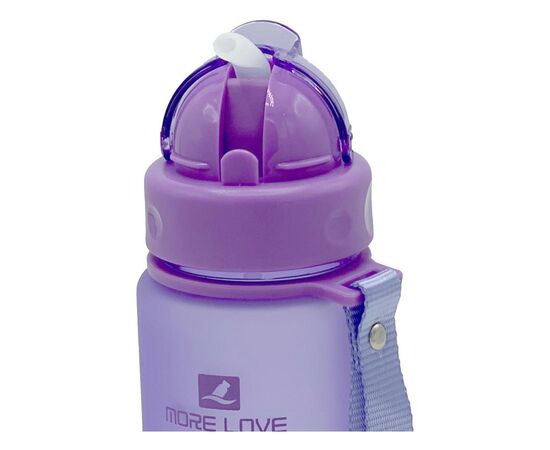 Бутылка для воды Casno 400 мл MX-5028 More Love Фіолетова з соломинкою (MX-5028_Violet), изображение 3 Бутылка для воды Casno 400 мл MX-5028 More Love Фіолетова з соломинкою (MX-5028_Violet), изображение 3