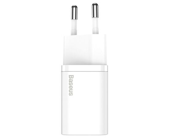 Зарядное устройство Baseus 1xUSB 25W (USB-C) + Cable Type-C white (TZCCSUP-L02), изображение 2 Зарядное устройство Baseus 1xUSB 25W (USB-C) + Cable Type-C white (TZCCSUP-L02), изображение 2