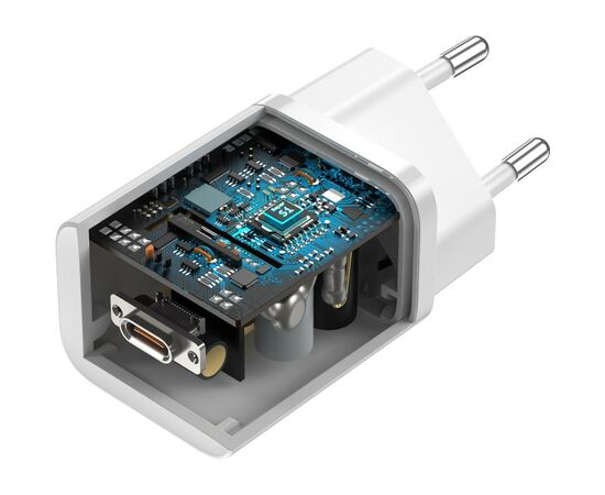 Зарядное устройство Baseus 1xUSB 25W (USB-C) + Cable Type-C white (TZCCSUP-L02), изображение 7 Зарядное устройство Baseus 1xUSB 25W (USB-C) + Cable Type-C white (TZCCSUP-L02), изображение 7