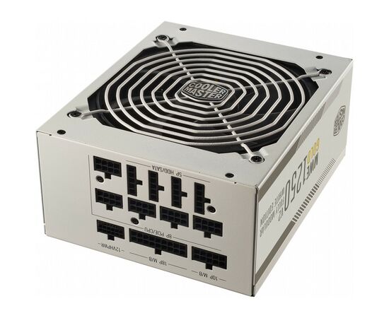 Блок питания CoolerMaster 1250W MWE Gold 1250 - V2 ATX 3.0 White Version (MPE-C501-AFCAG-3GEU), изображение 3 Блок питания CoolerMaster 1250W MWE Gold 1250 - V2 ATX 3.0 White Version (MPE-C501-AFCAG-3GEU), изображение 3