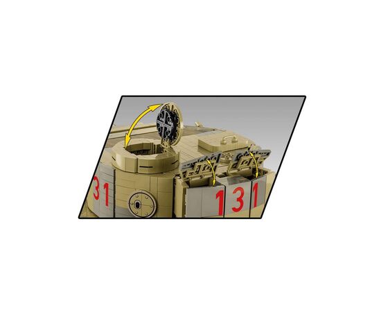 Конструктор Cobi PZKPFW VI Тигр 131, 1:12 8000 деталей (COBI-2801), изображение 3