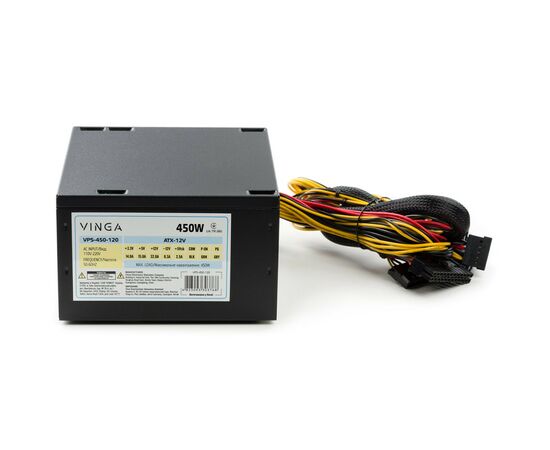 Блок питания Vinga 450W ОЕМ (VPS-450-120), изображение 12 Блок питания Vinga 450W ОЕМ (VPS-450-120), изображение 12