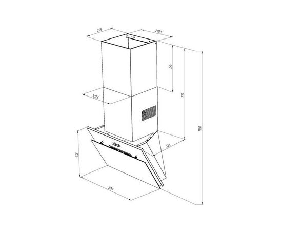 Вытяжка кухонная Pyramida NR-MG 60 (1000) M WH, изображение 11 Вытяжка кухонная Pyramida NR-MG 60 (1000) M WH, изображение 11