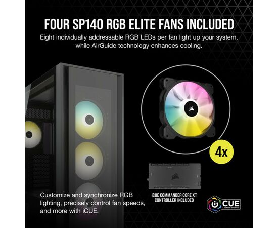 Корпус Corsair iCUE 7000X RGB Tempered Glass Black (CC-9011226-WW), изображение 12 Корпус Corsair iCUE 7000X RGB Tempered Glass Black (CC-9011226-WW), изображение 12