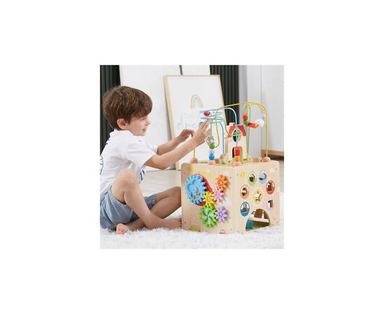 Развивающая игрушка Viga Toys деревянный бизикуб 5 в 1 (44591), изображение 12 Развивающая игрушка Viga Toys деревянный бизикуб 5 в 1 (44591), изображение 12