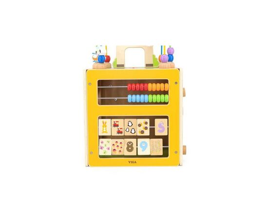 Развивающая игрушка Viga Toys деревянный бизикуб 5 в 1 (44591), изображение 7 Развивающая игрушка Viga Toys деревянный бизикуб 5 в 1 (44591), изображение 7